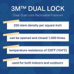 TapeCase, 3M SJ3560, Clear Dual Lock Resealable Fastener, Polyolefin Adhesive, Clear, 1 in, 100 packs, 1 Count - Image 4